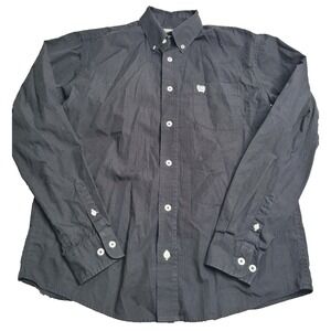 Cinch‎ Black Long Sleeve Button Down Youth XL 14